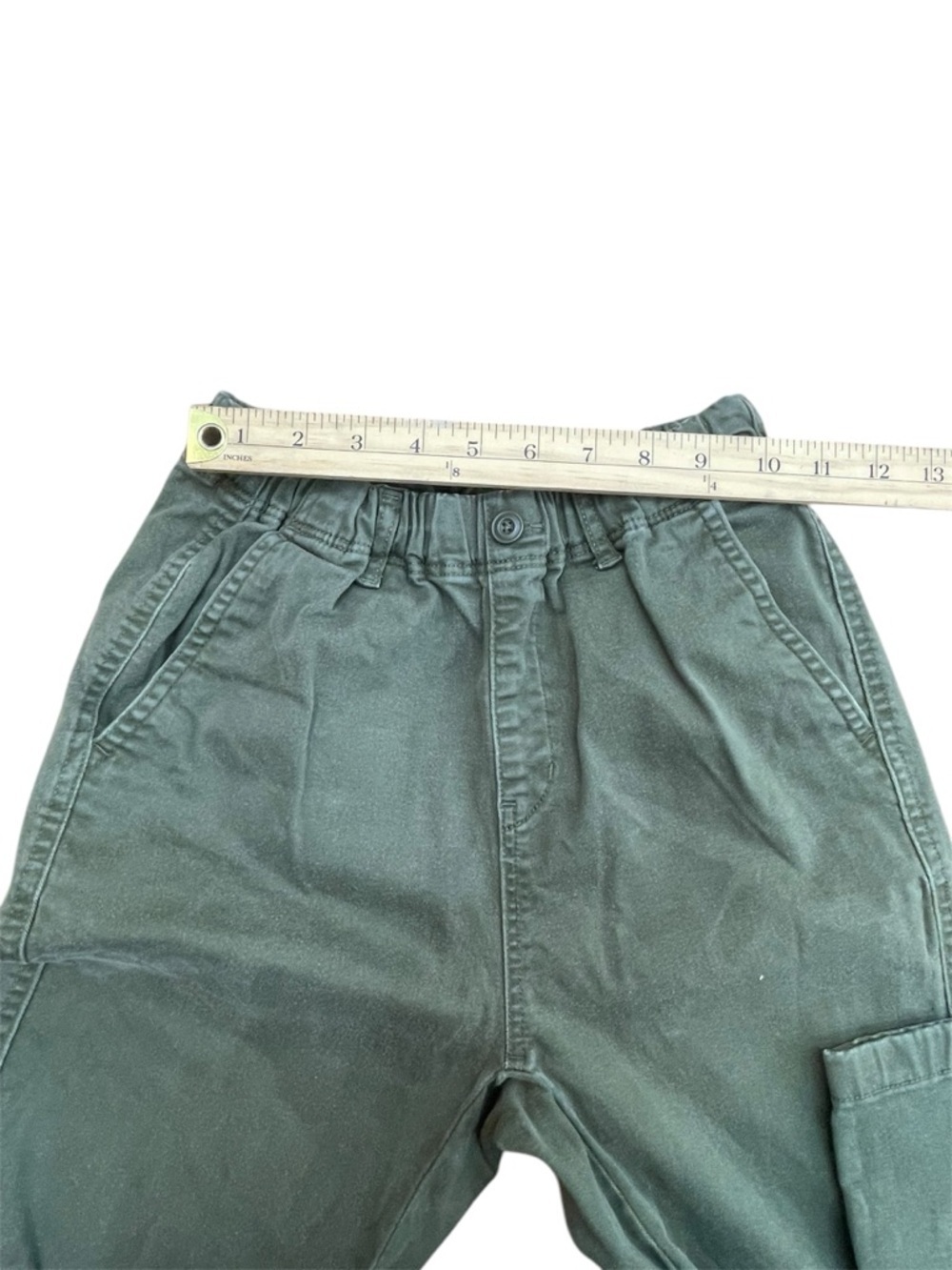 Uniqlo kids Olive Green Elastic-Waist Chinos size youth 11-12 - Picture 4 of 8
